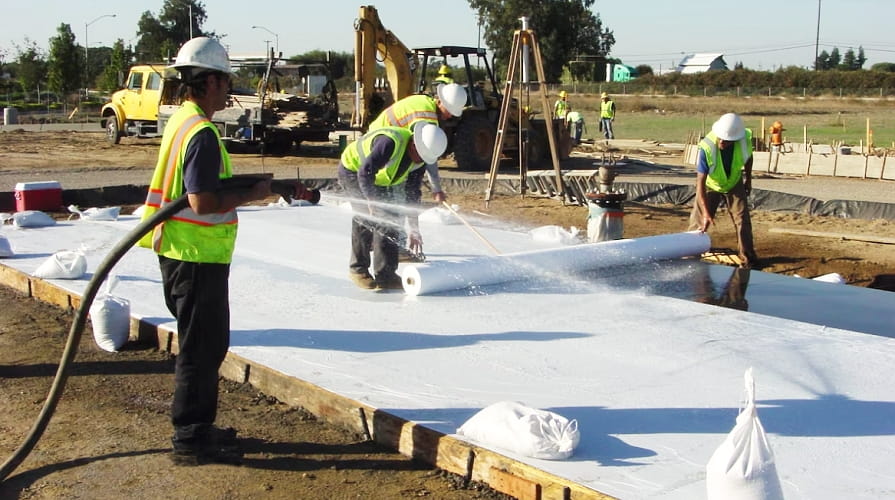 Geotextília beton felületek letakarására, védelem és szűrés céljából
